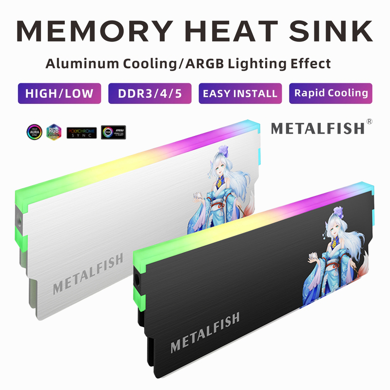 Ddr3 8Gb - METALFISH DRAM Dissipatore di calore 5V-3PIN