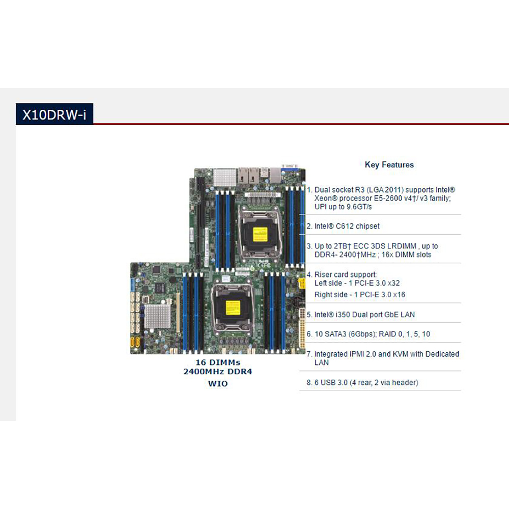 Scheda C612 2011 E5-2600 16 DI - Ddr4 2400Mhz recensione e prezzo